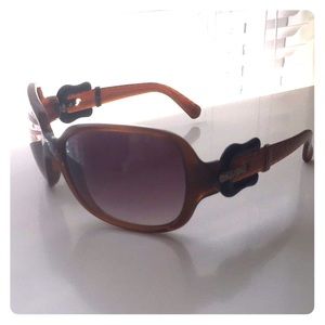 Fendi Chocolate Brown Sunglasses w/Buckle Detail